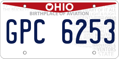 OH license plate GPC6253