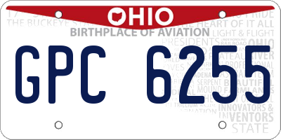 OH license plate GPC6255