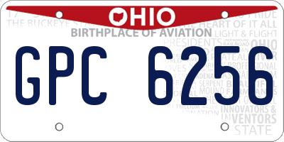 OH license plate GPC6256