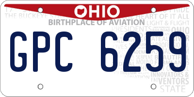 OH license plate GPC6259