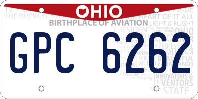 OH license plate GPC6262