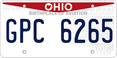 OH license plate GPC6265