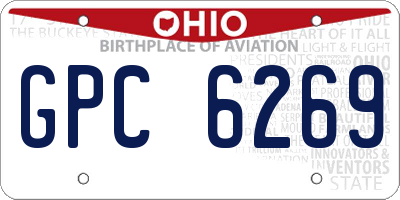 OH license plate GPC6269
