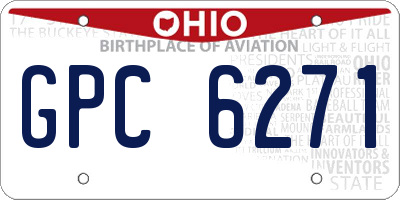 OH license plate GPC6271
