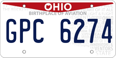 OH license plate GPC6274