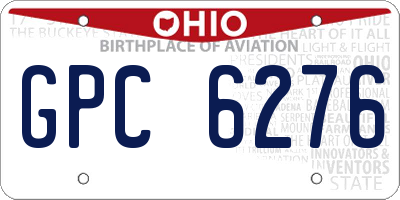 OH license plate GPC6276