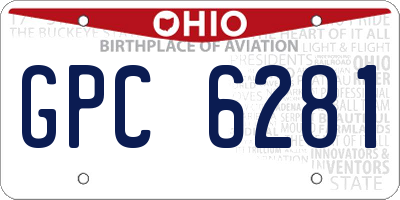 OH license plate GPC6281