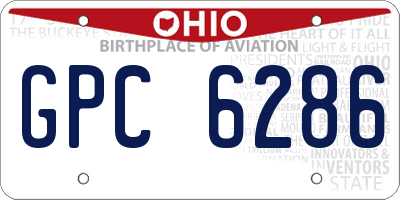 OH license plate GPC6286