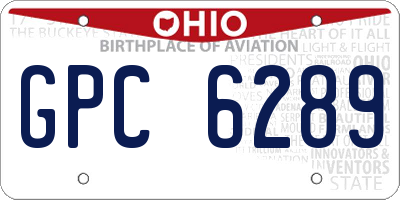 OH license plate GPC6289