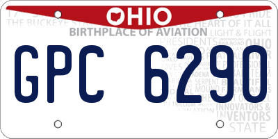 OH license plate GPC6290