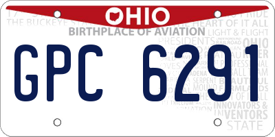 OH license plate GPC6291