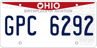 OH license plate GPC6292