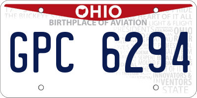 OH license plate GPC6294