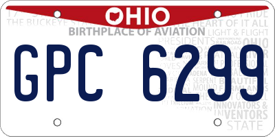 OH license plate GPC6299