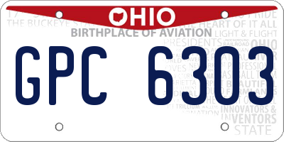 OH license plate GPC6303