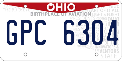 OH license plate GPC6304