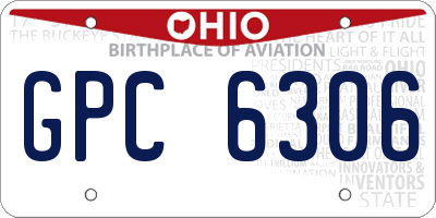 OH license plate GPC6306