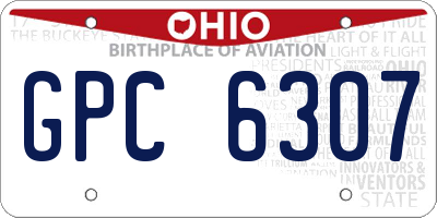 OH license plate GPC6307
