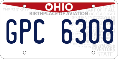 OH license plate GPC6308