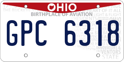 OH license plate GPC6318
