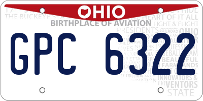 OH license plate GPC6322