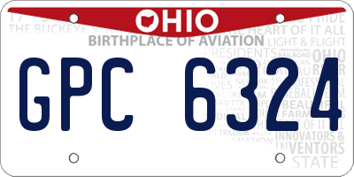 OH license plate GPC6324