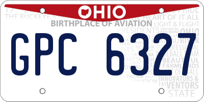 OH license plate GPC6327