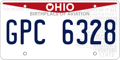 OH license plate GPC6328