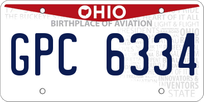 OH license plate GPC6334