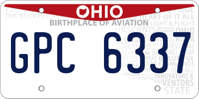 OH license plate GPC6337
