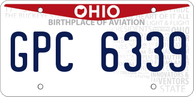 OH license plate GPC6339