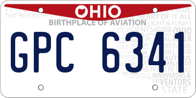 OH license plate GPC6341