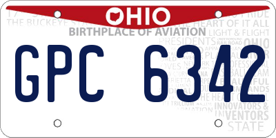 OH license plate GPC6342
