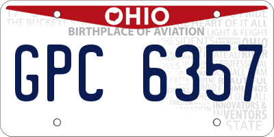 OH license plate GPC6357