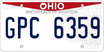 OH license plate GPC6359