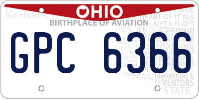 OH license plate GPC6366