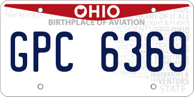 OH license plate GPC6369