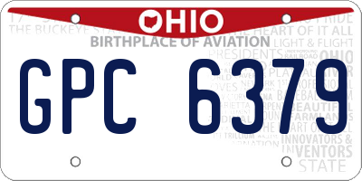 OH license plate GPC6379