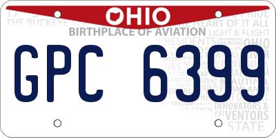 OH license plate GPC6399