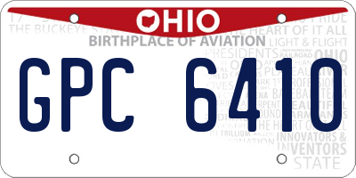 OH license plate GPC6410