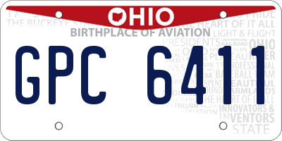 OH license plate GPC6411