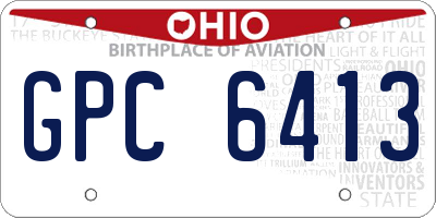 OH license plate GPC6413
