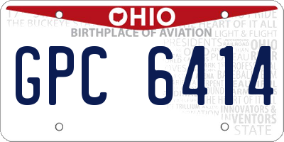 OH license plate GPC6414