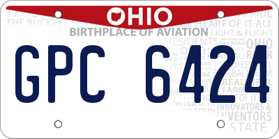 OH license plate GPC6424