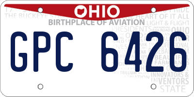 OH license plate GPC6426
