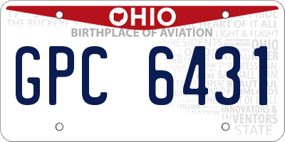 OH license plate GPC6431