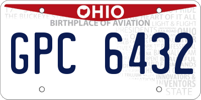 OH license plate GPC6432