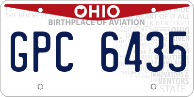 OH license plate GPC6435