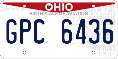 OH license plate GPC6436