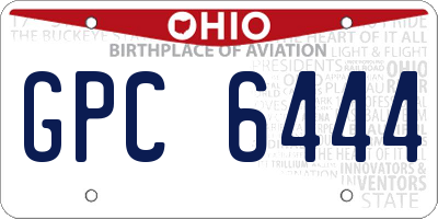 OH license plate GPC6444